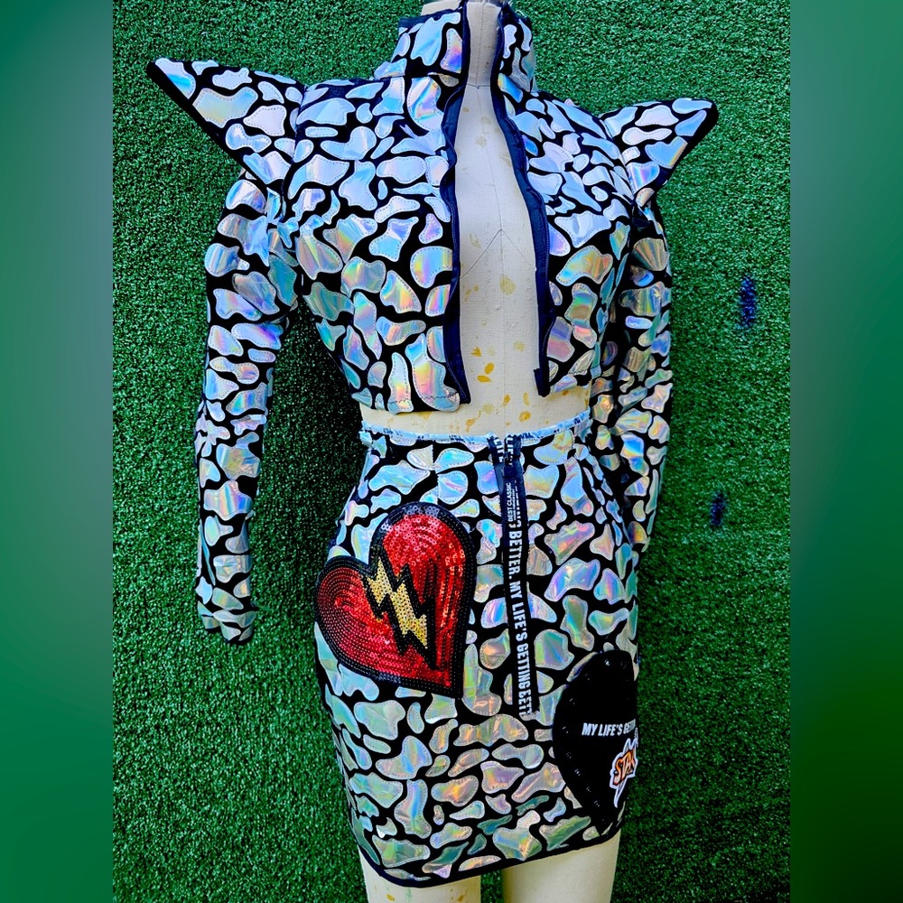 Holographic Festival jacket ( no skirt)